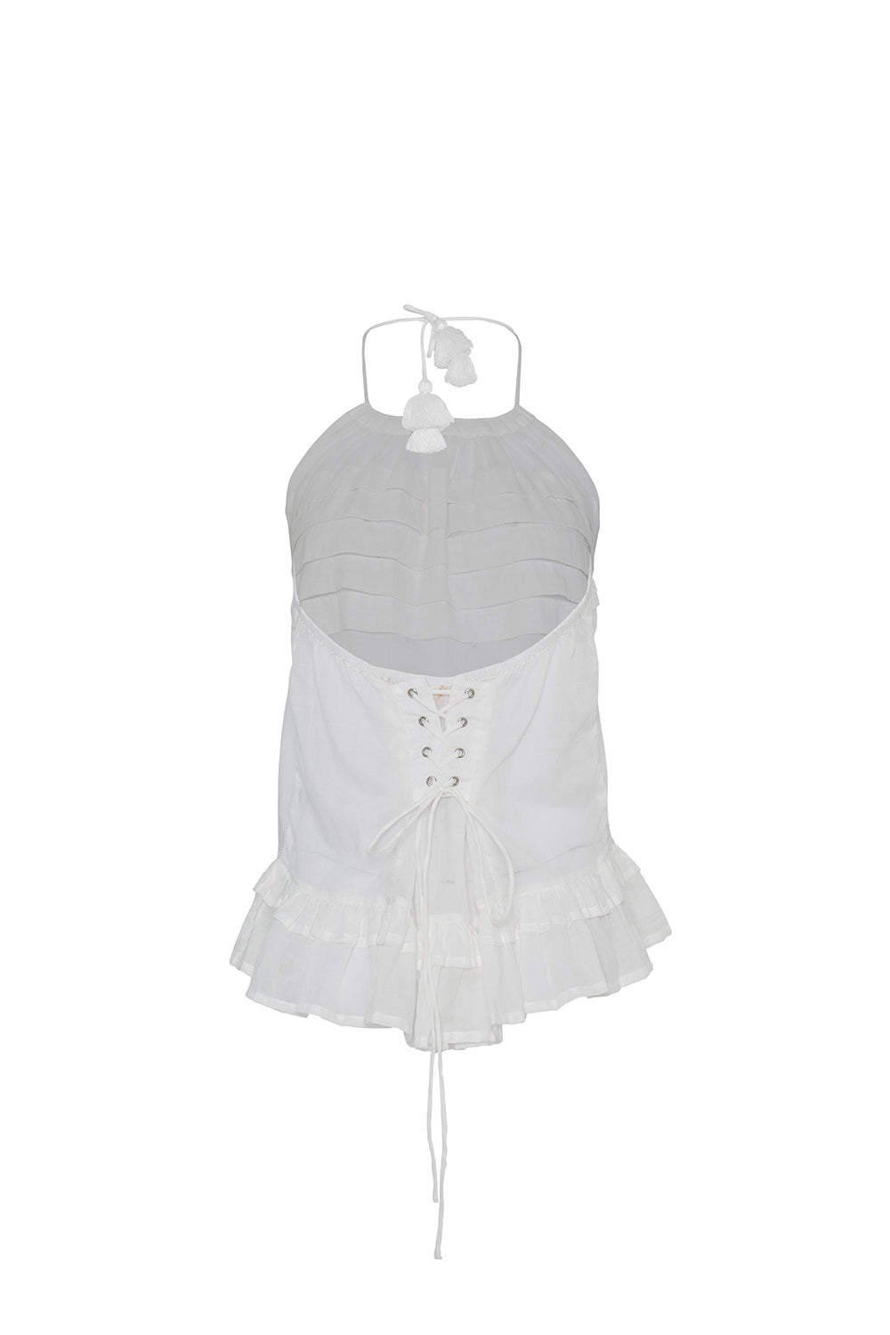 Hazel Halter Top Off White