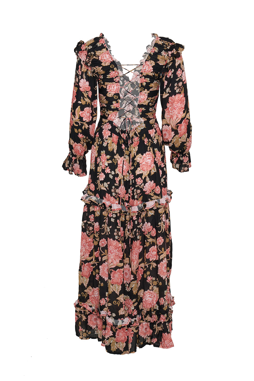 Flora Noir Maxi Dress