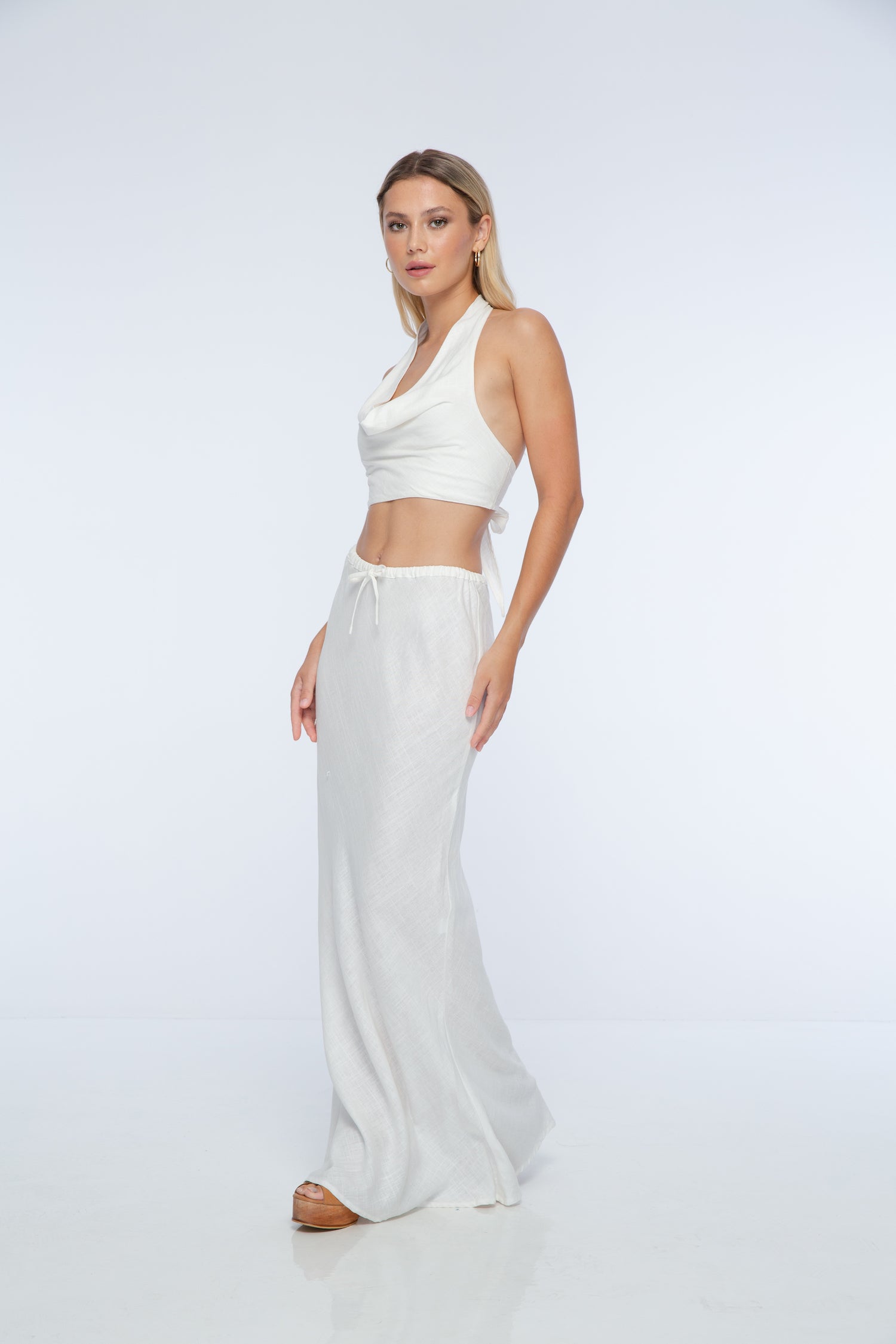 Calla Cowl Neck Crop Top