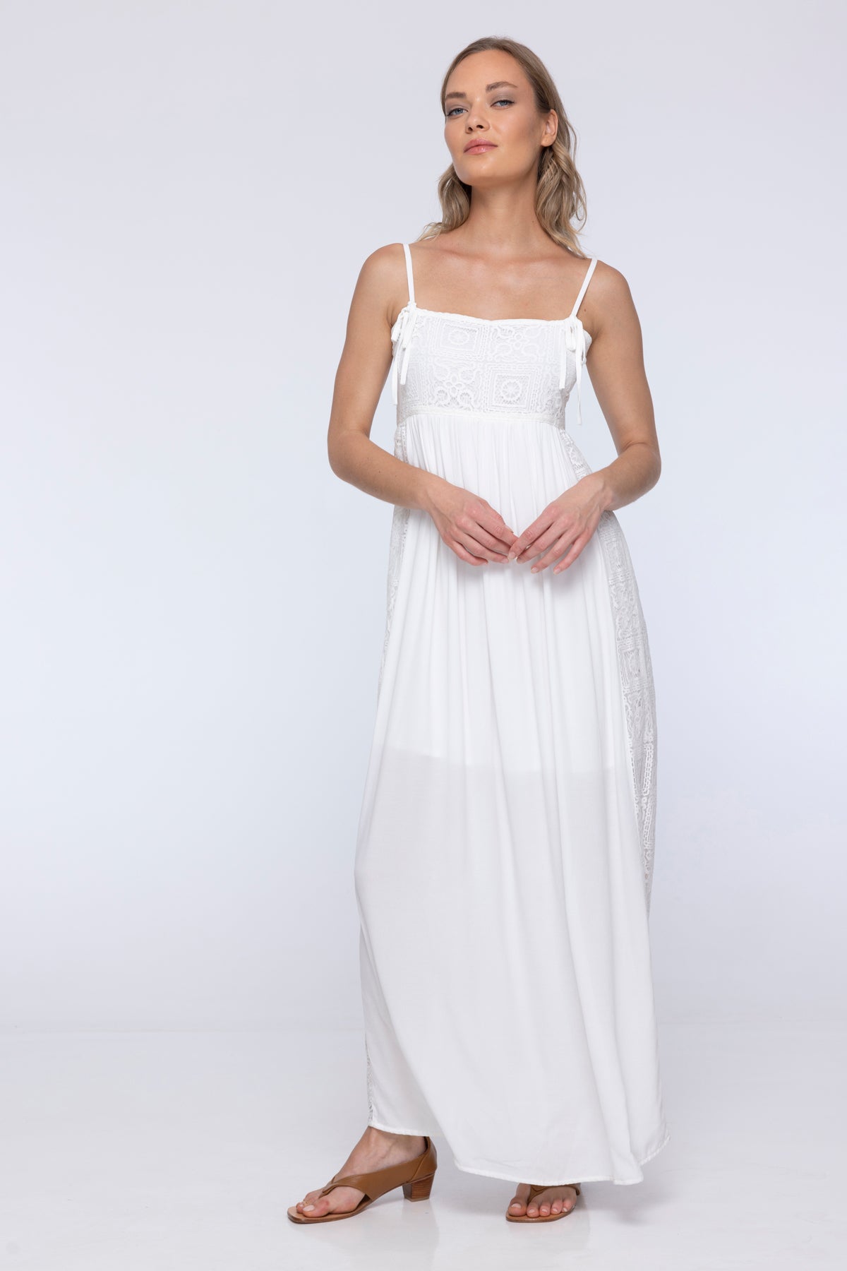 Linear Lace Maxi Dress