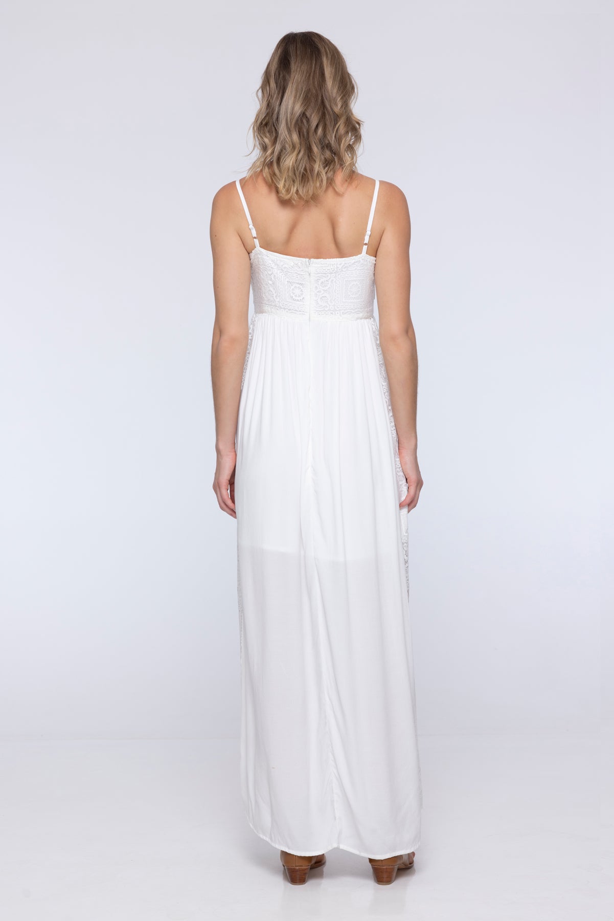 Linear Lace Maxi Dress