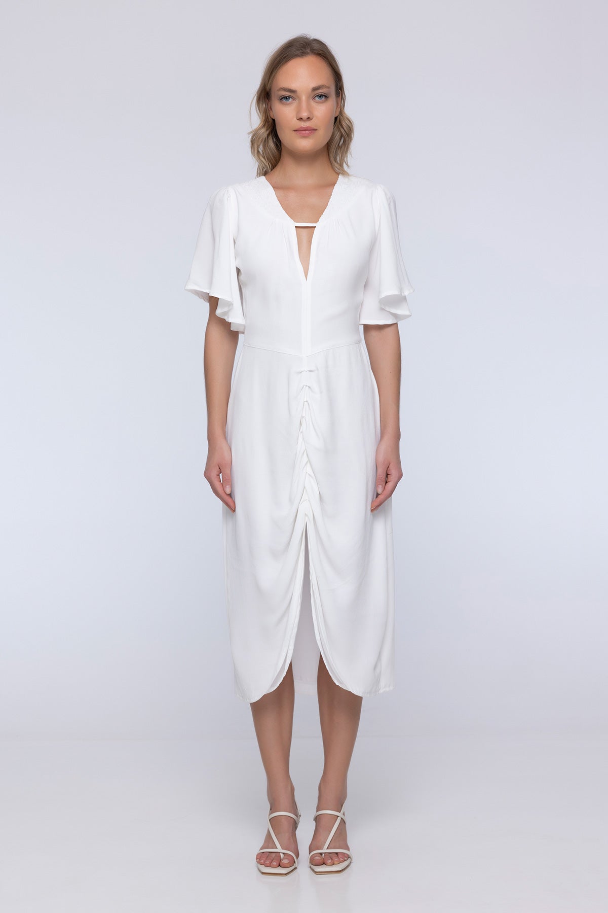 Porcelain Pastel Midi Dress