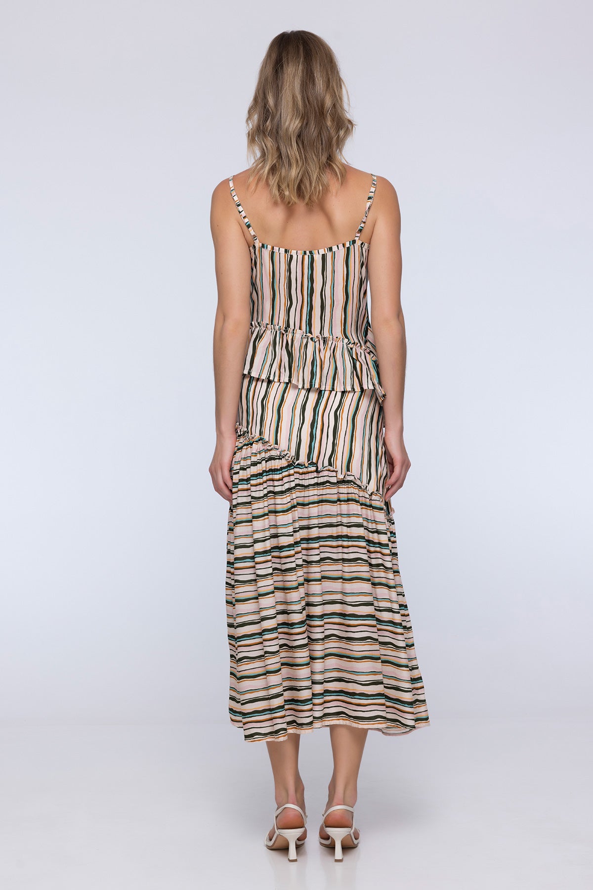 Zephyr Stripe Wrap Top