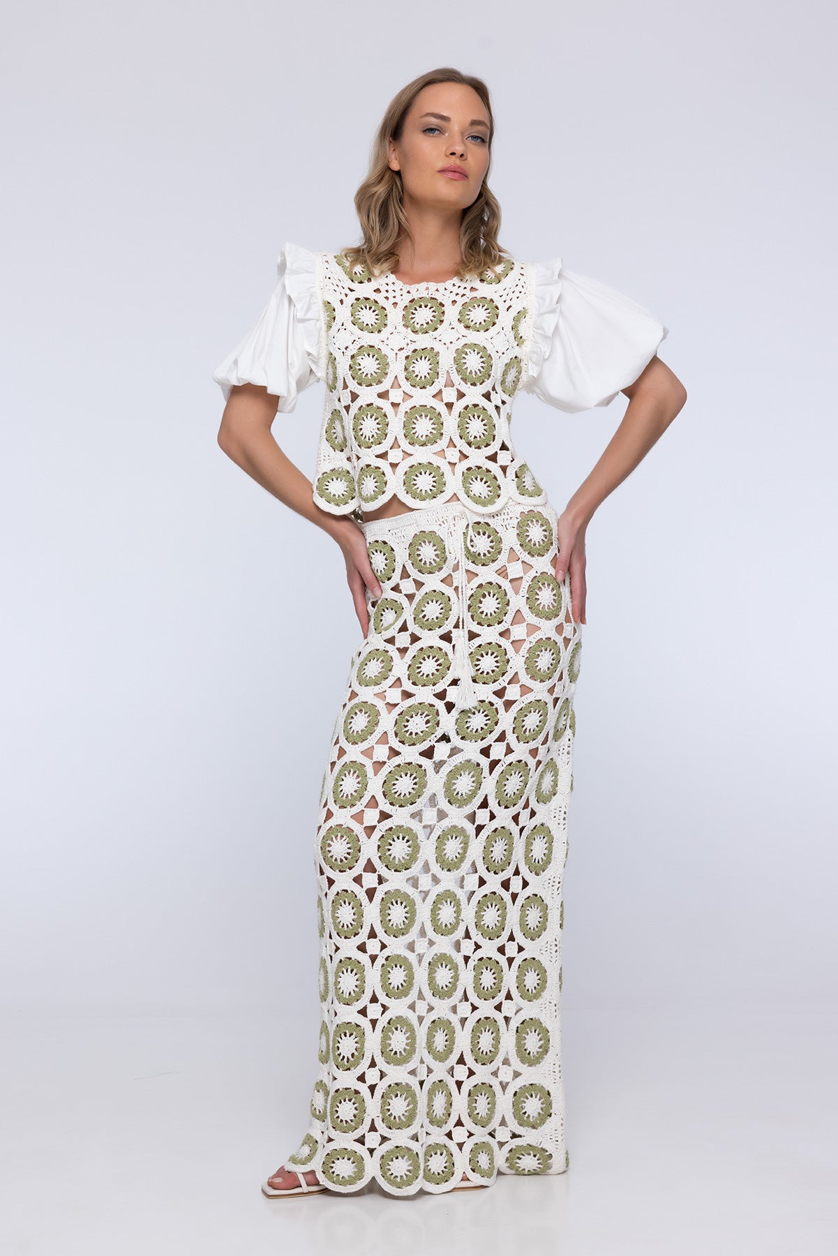 Cecilia Crochet Maxi Skirt