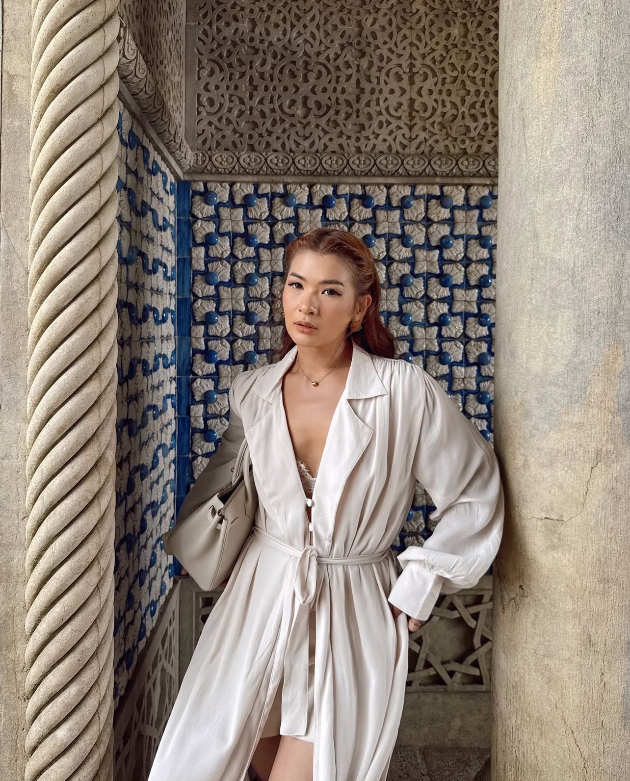 Evara Midi Dress Latte