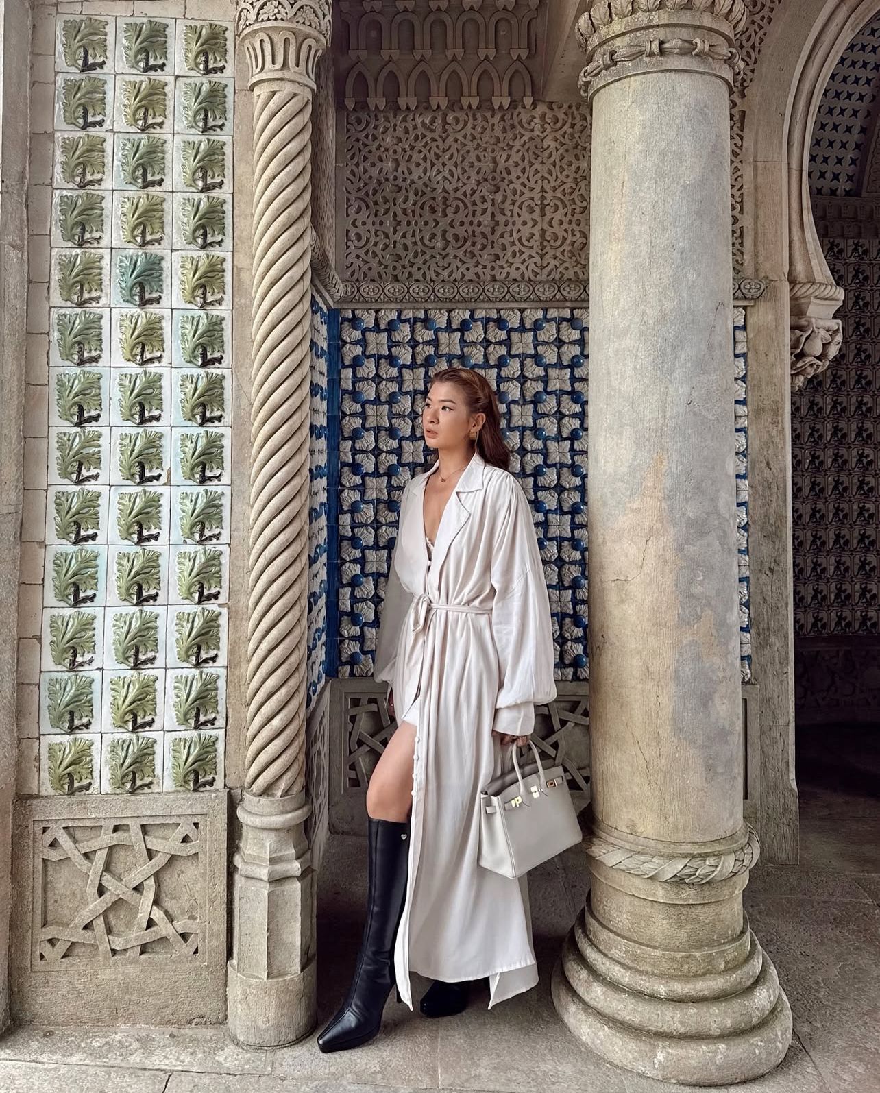 Evara Midi Dress Latte