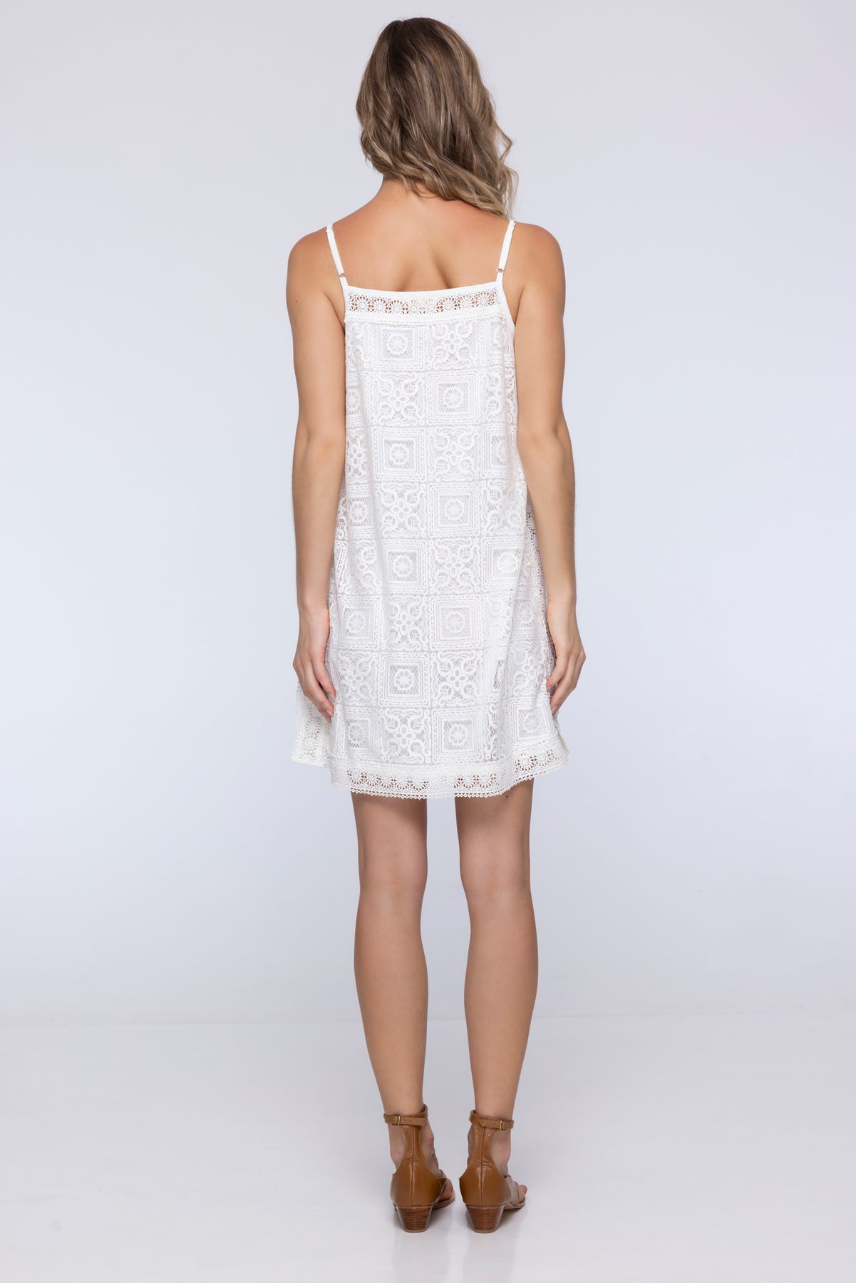 Linear Lace Mini Dress