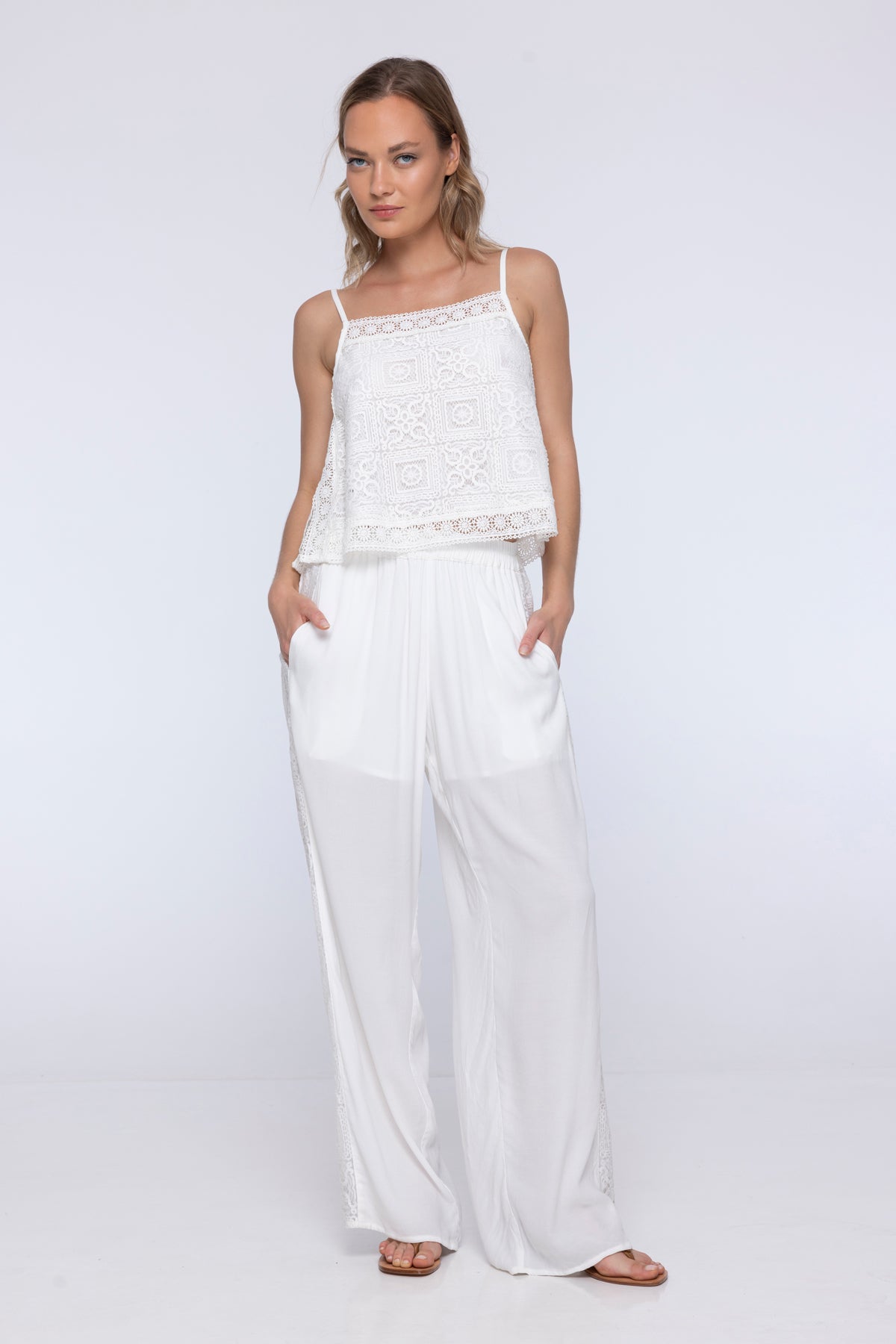 Linear Lace Pants