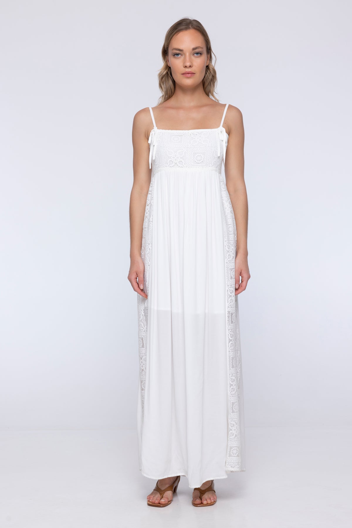 Linear Lace Maxi Dress