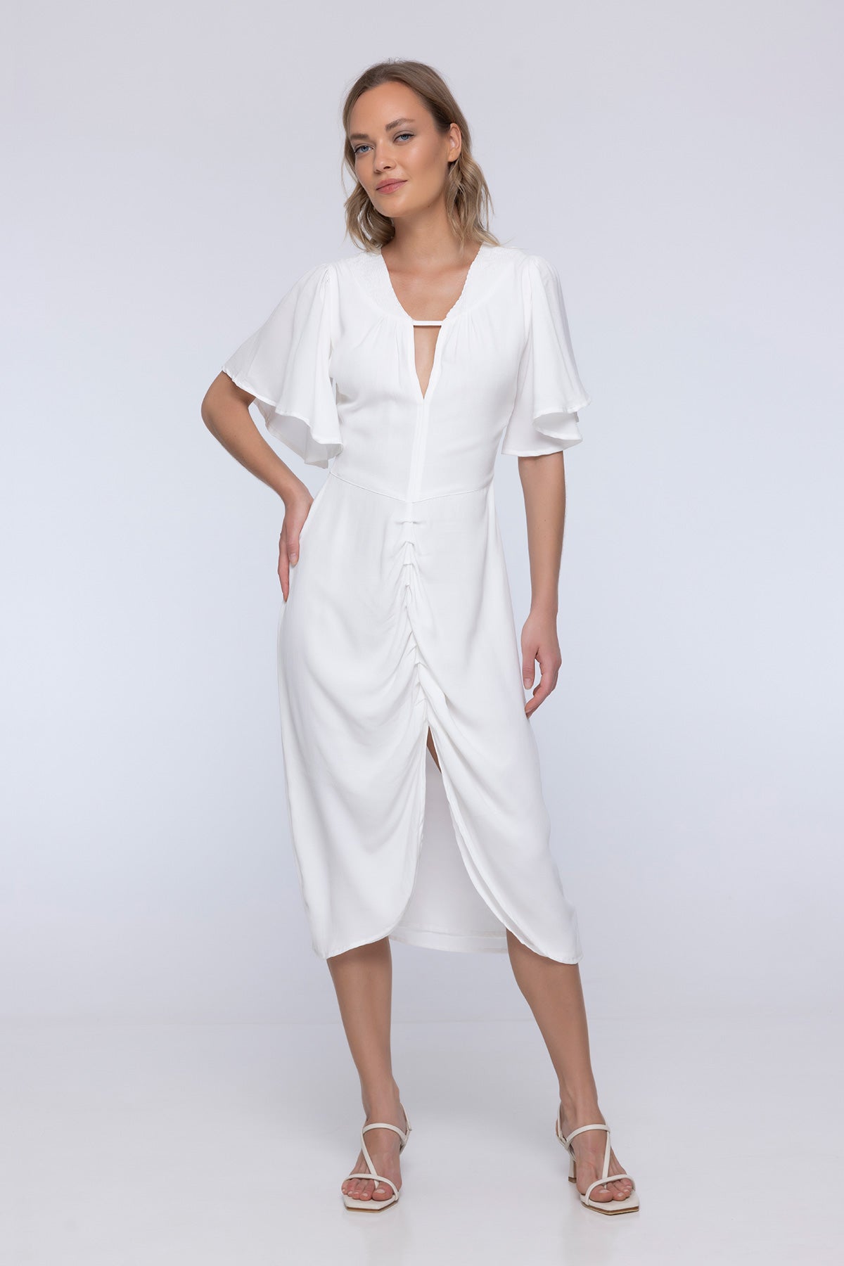 Porcelain Pastel Midi Dress