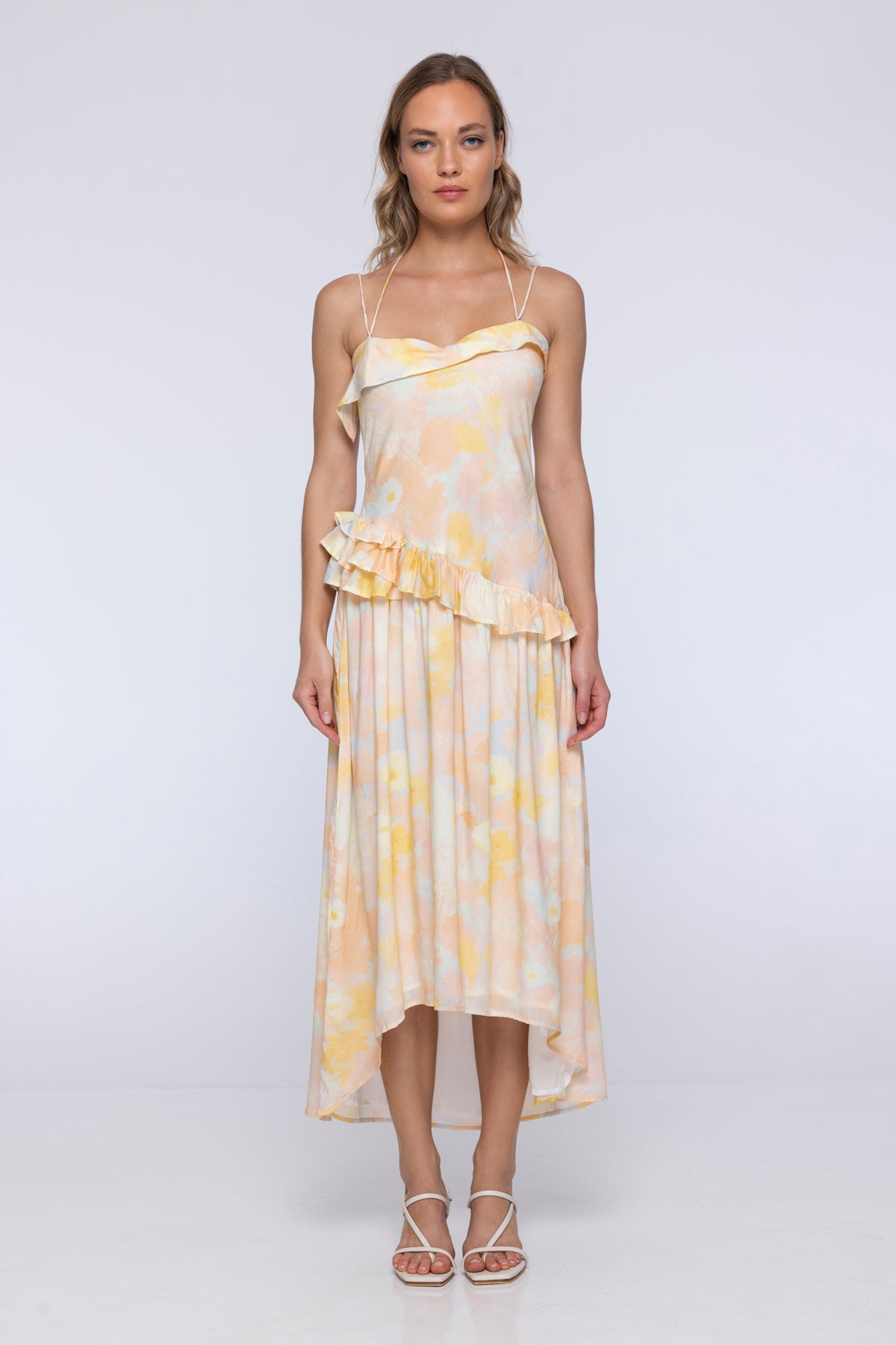 Sky Petal Maxi Dress