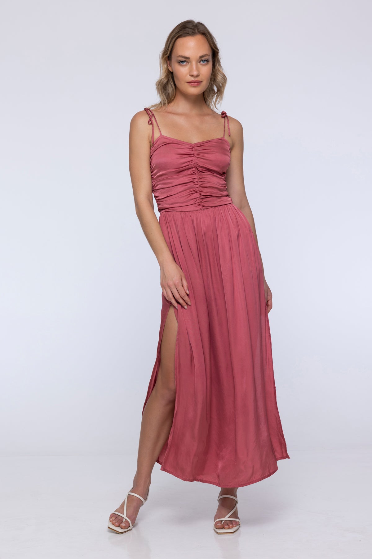 Clarette Ruched Maxi Dress