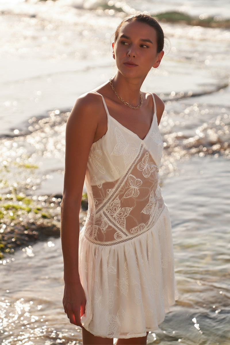 Butterfly silk dress hotsell