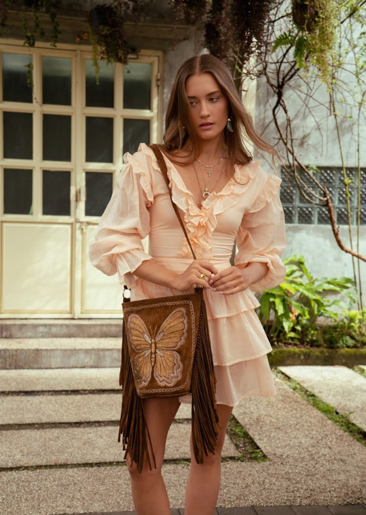 Hazel Mini Dress Blush Pink