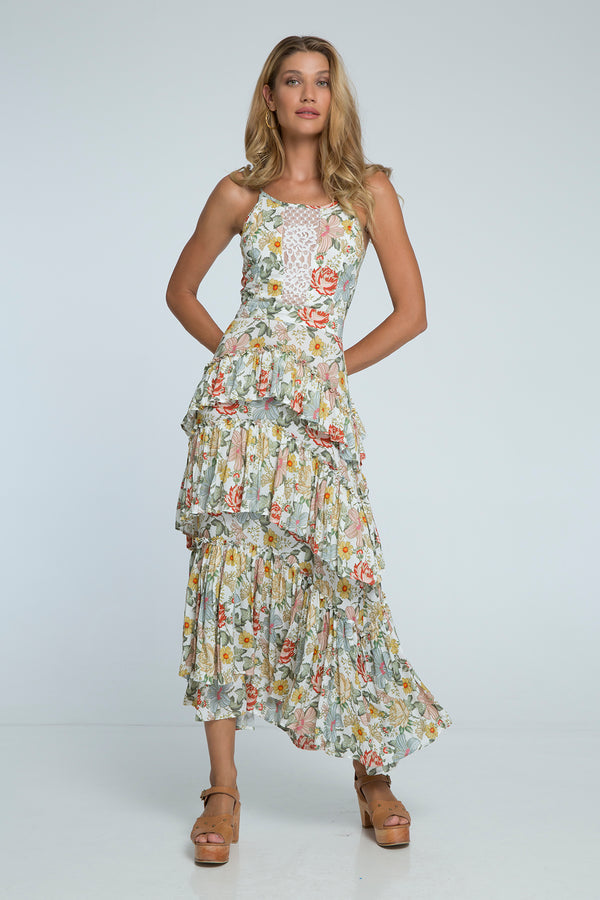Secret Garden Ruffle Maxi Dress