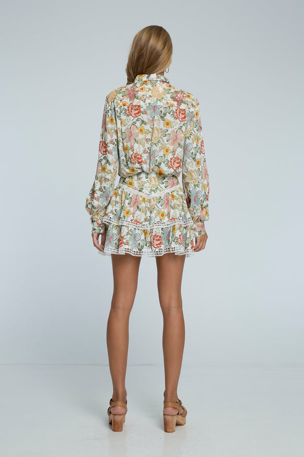 Secret Garden Ruffle Mini Skirt