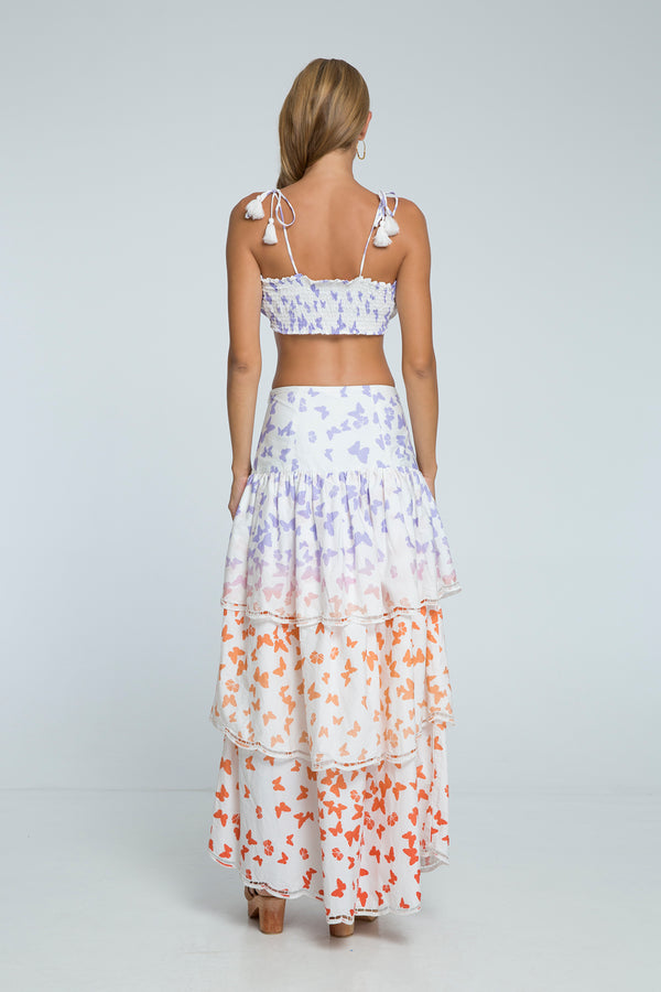 Farlina Ruffle Maxi Skirt